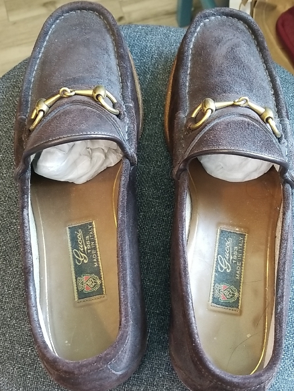 Gucci Suede Loafers Mens Size 9.5 Made In Italy EUC